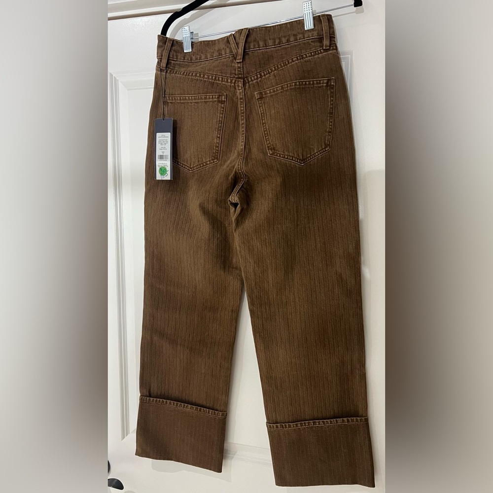 Veronica Beard Brown Straight Leg Jeans - Picture 3 of 3
